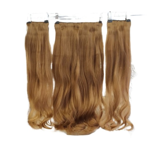  Yarımay Postiş Ankara Fiber Sentetik 3'lü Set Karamel