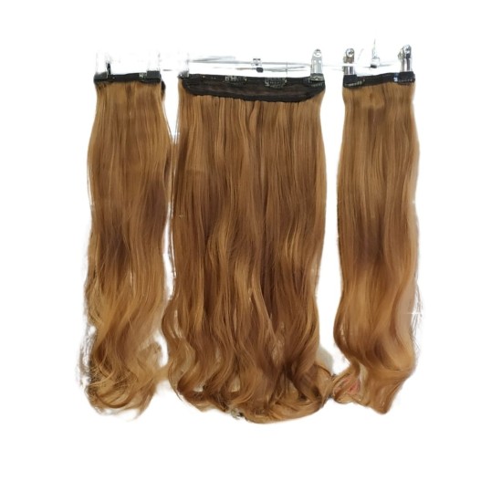 Yarımay Postiş Ankara Fiber Sentetik 3'lü Set Karamel