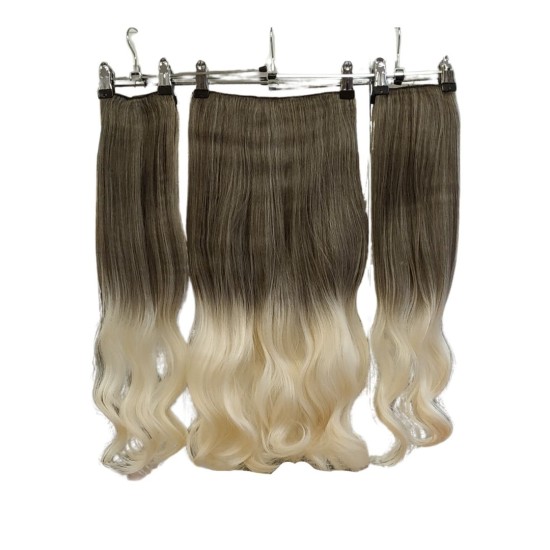  Yarımay Postiş Ankara Fiber Sentetik 3'lü Set Küllü Kumral Platin Ombre  